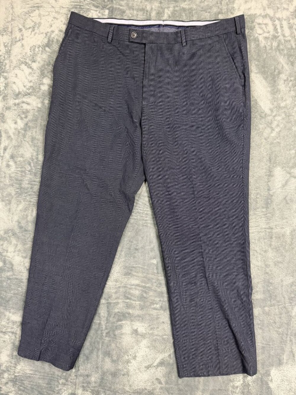 Perry Ellis Mens Tailored Fit Dress Pants 42x30 Navy